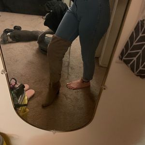 SIZE 9 THIGH HIGH TAN BOOTS